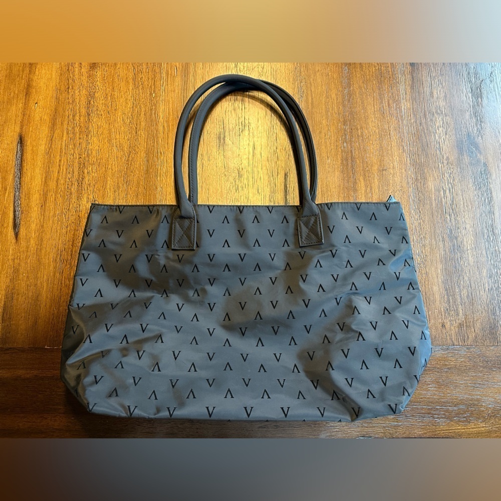 Victoria’s Secret Velvet “V” Stylish Black Tote Bag